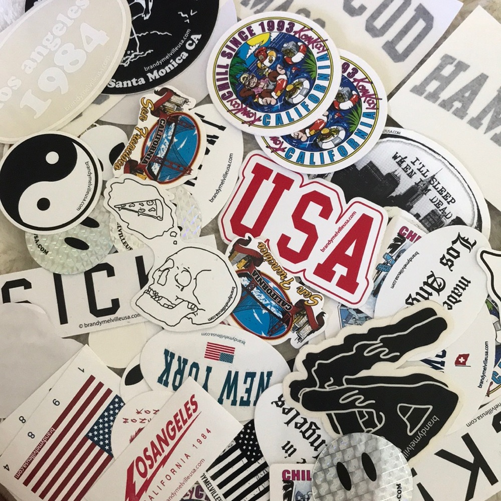 30 RANDOM BRANDY STICKERS